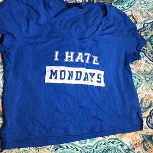 “ I hate monday’s” cropped T-shirt